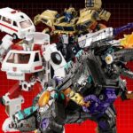 Takara-Tomy Transformers Missing Link C-15 Ratchet, New Legends NL-04 Gigastorm & Overgear OG-03 Optimus Prime Figures