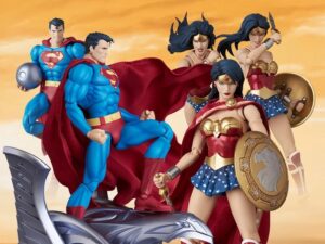Medicom - MAFEX Superman For Tomorrow - Superman & Wonder Woman Figures