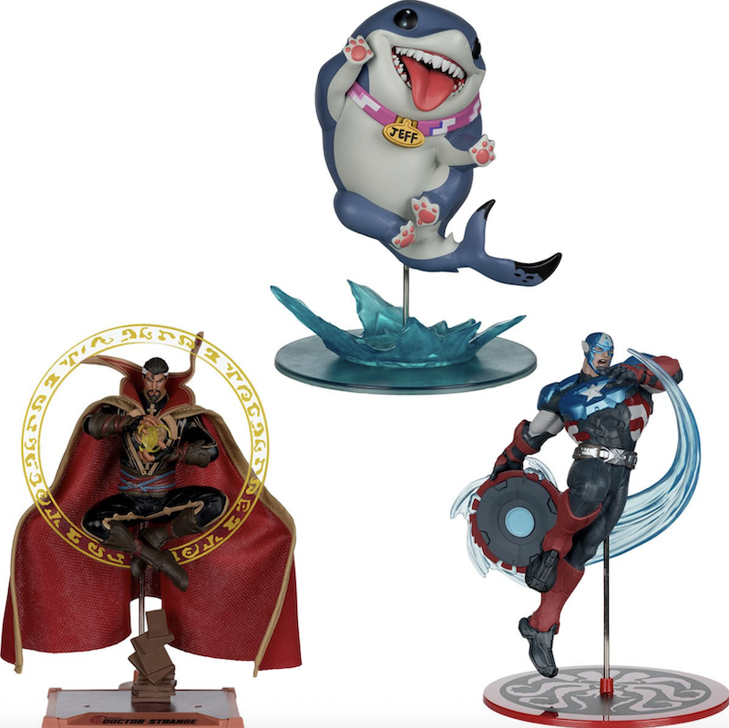 McFarlane Toys Marvel's Rivals Wave 1 - Doctor Strange, Captain America & The Land Shark Figures