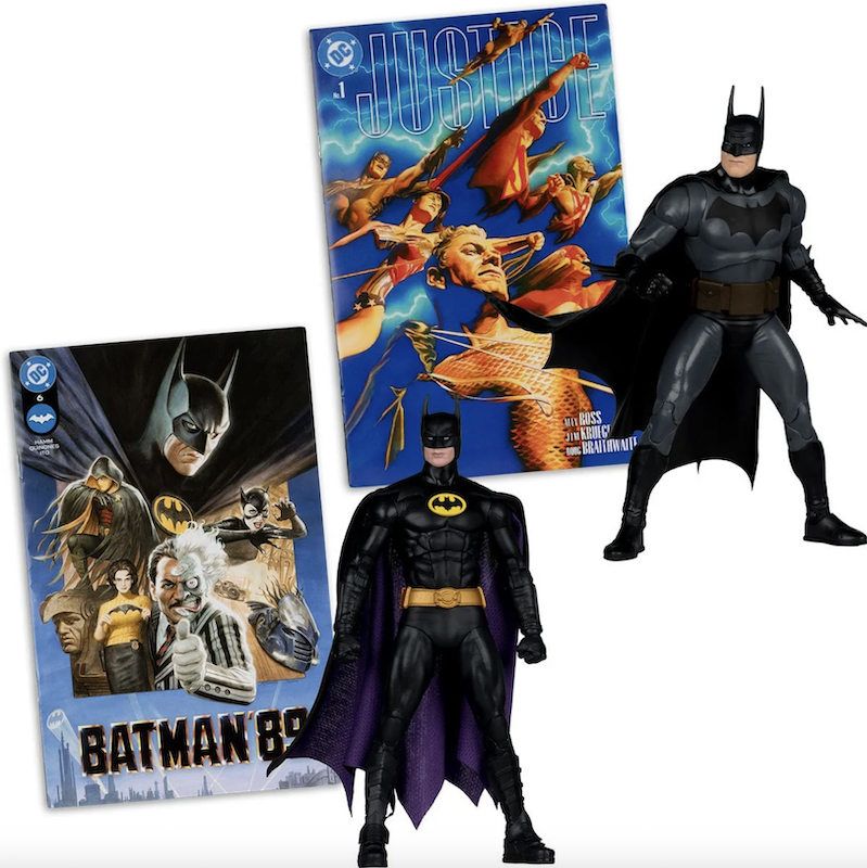 McFarlane Toys x DC Direct Page Punchers Batman 89 & Batman Justice Figures