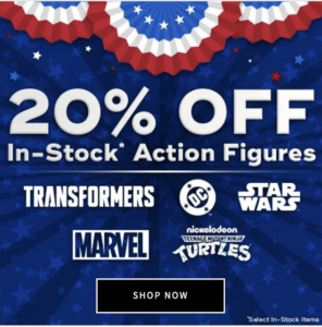 Entertainment Earth News - Fourth of July 2026 - 20% Off Sale 