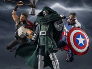 Bandai Namco S.H.Figuarts Avengers Doomsday Captain America, Doctor Doom & Thor Figures