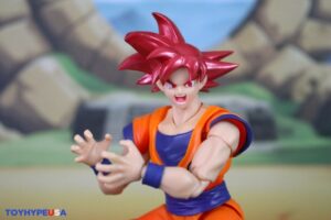Bandai Namco Dragon Ball Super S.H. Figuarts Super Saiyan God Goku (Saiyan God Instilled With the Light of Righteous Hearts) Figure Review
