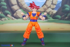 Bandai Namco Dragon Ball Super S.H. Figuarts Super Saiyan God Goku (Saiyan God Instilled With the Light of Righteous Hearts) Figure Review