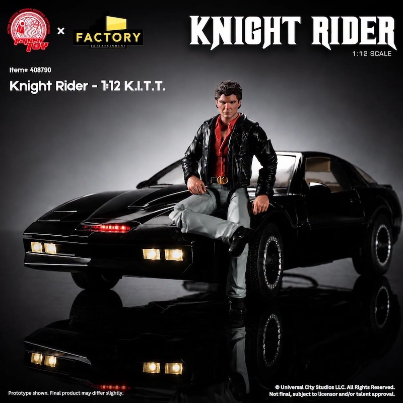 Factory Entertainment – Knight Rider K.I.T.T. Vehicle & Michael Knight Action Figure 1/12 Scale Limited Edition Set Pre-Orders