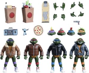 NECA Toys Teenage Mutant Ninja Turtles (1987 Cartoon) Punk Turtles 4 Pack Set