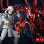 Medicom - MAFEX Carnage (Venom Let There Be Carnage), Iron Spider (Avengers Endgame) & Moon Knight Figures