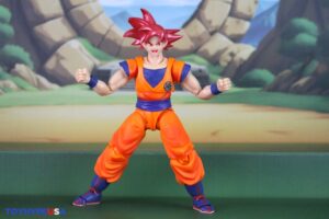 Bandai Namco Dragon Ball Super S.H. Figuarts Super Saiyan God Goku (Saiyan God Instilled With the Light of Righteous Hearts) Figure Review