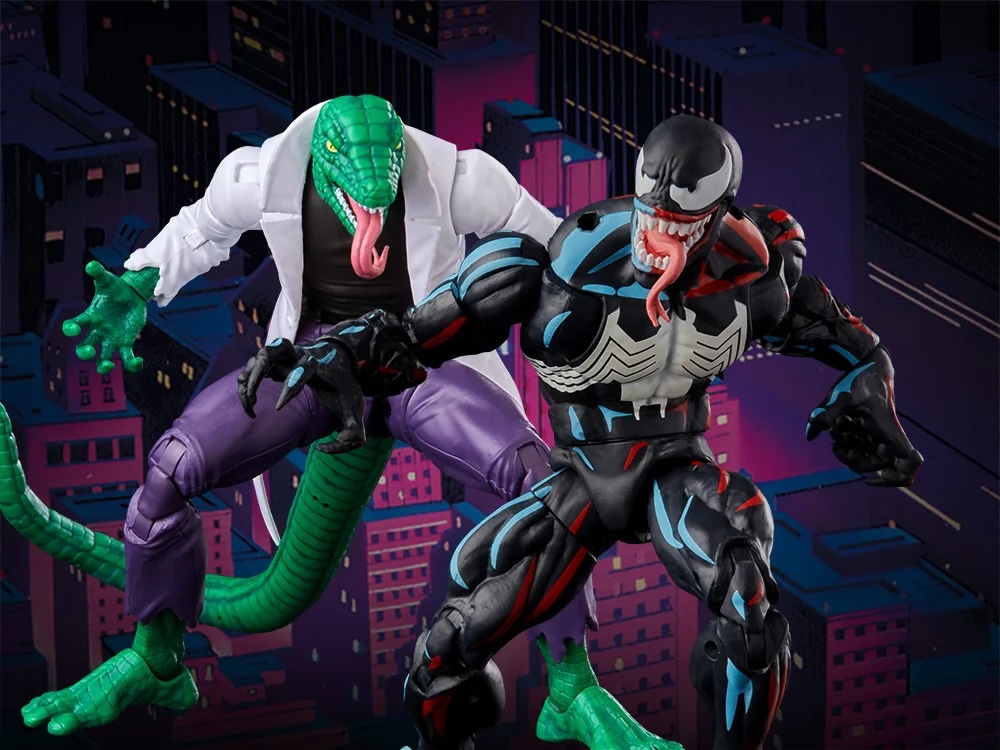 Hasbro Marvel Legends Series 6 Spider-Man Retro Venom & Lizard Figures (ReIssue)