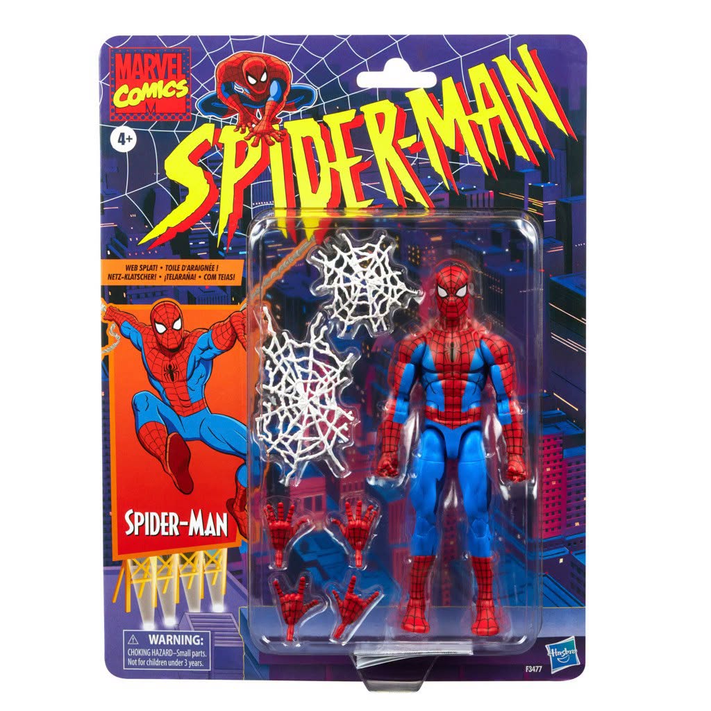 Hasbro Marvel Legends Series 6" Spider-Man Retro (The Animated Series) Figure (ReIssue)
