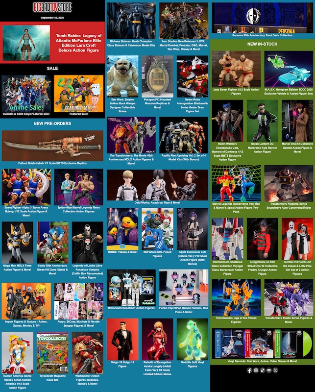 BigBadToyStore News Tomb Raider, Fallout, TMNT & anime sales, Street Fighter, KPop Demon Hunters