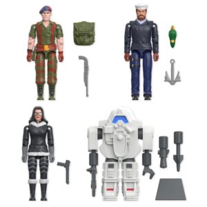 Super7 G.I. Joe ReAction+ Wave 10 - Flint, Shipwreck, Baroness (Arctic) & SNAKE Armor Figures