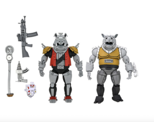 Teenage Mutant Ninja Turtles (1987 Cartoon) Super Bebop and Mighty Rocksteady 7-Inch Scale Action Figure 2-Pack